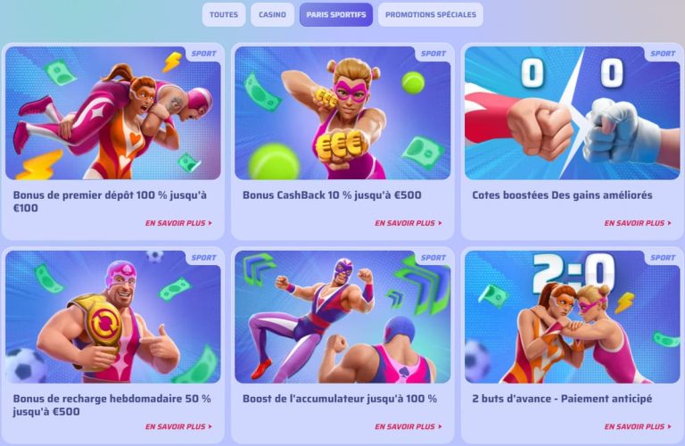 Spinrollz Casino paris sportifs bonus